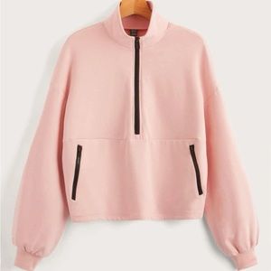 Pink quarter zip